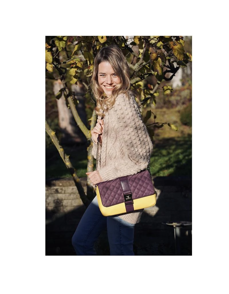 商品Quai7|MAG daily #1V Yellow and Purple Quilted Nylon MUM Shoulder Diaper Bag,价格¥1537,第4张图片详细描述