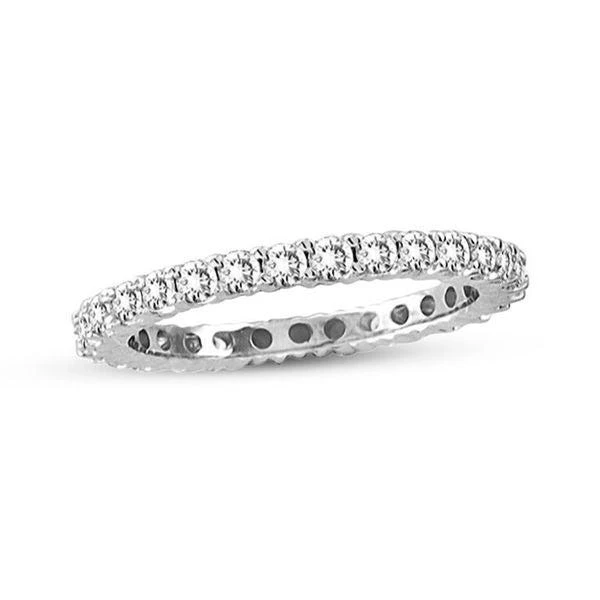 商品Suzy Levian|14K White Gold Diamond Ruby Emerald 3-piece Eternity Band Ring Set,价格¥20577,第3张图片详细描述