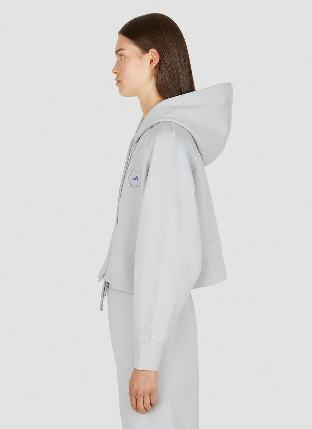 商品Adidas|Front Zip Hooded Sweatshirt in Grey,价格¥746,第3张图片详细描述