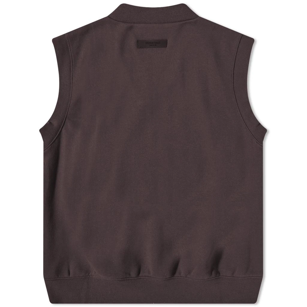 商品Essentials|Fear of God Essentials Pullover V-Neck Vest - Plum,价格¥359,第2张图片详细描述