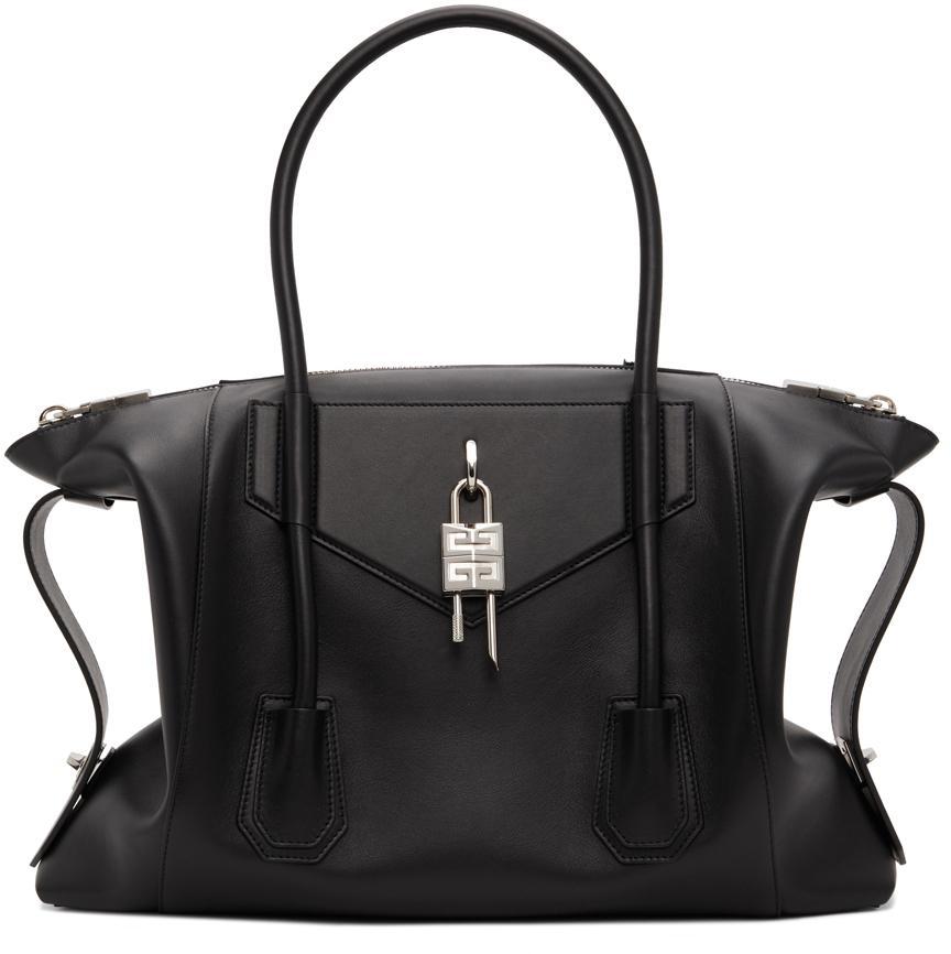 商品Givenchy|黑色中号 Antigona Lock 手提包,价格¥24601,第1张图片