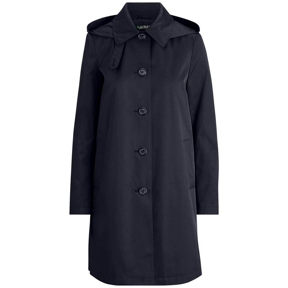 商品Ralph Lauren|Women's Hooded Single-Breasted A-Line Raincoat, Created for Macy's,价格¥898,第3张图片详细描述