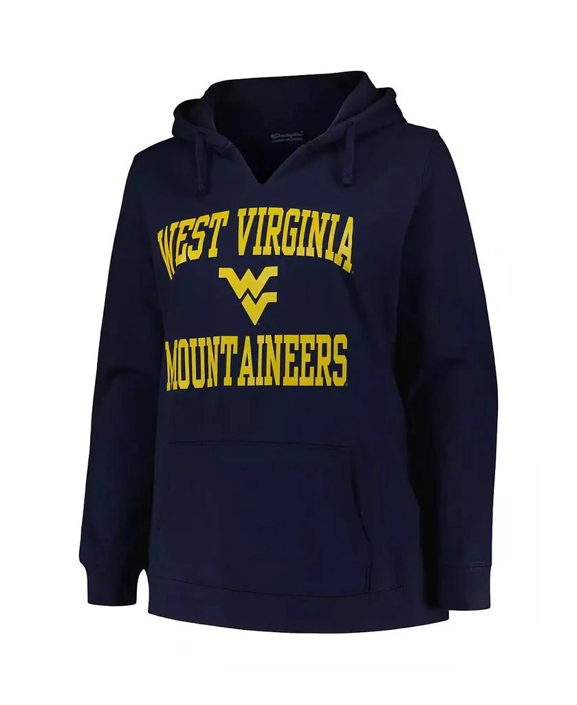 商品CHAMPION|Women's Navy West Virginia Mountaineers Plus Size Heart & Soul Notch Neck Pullover Hoodie,价格¥356,第3张图片详细描述