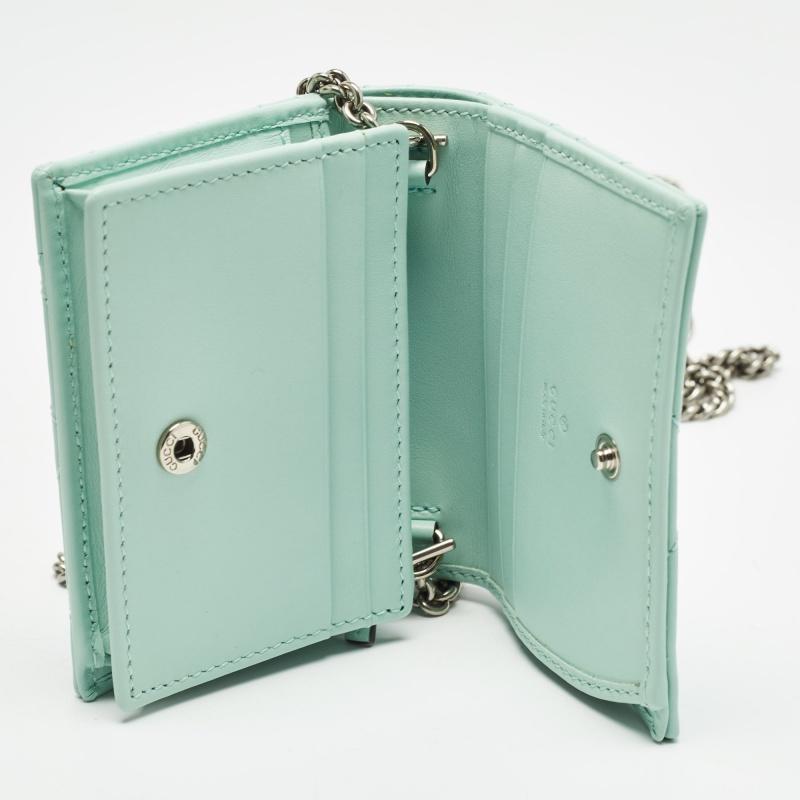 mint❁MINTGREEN　　GUCCI ベージュ GGパターン ポーチ Buy Gucci GG Marmont Mini Chain Bag 'Mint Green' - 497985