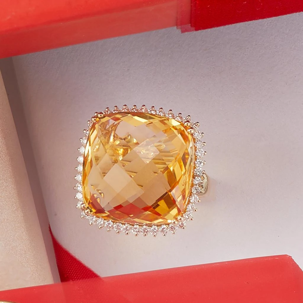 Citrine and . Diamond Ring in 14kt Yellow Gold 商品