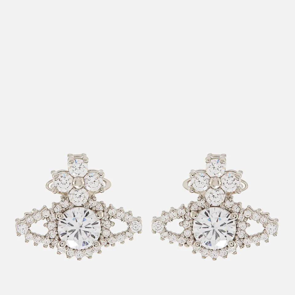 商品Vivienne Westwood|Vivienne Westwood Women's Valentina Orb Earrings - Platinum/White,价格¥1187,第1张图片