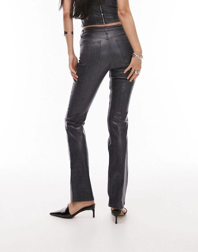 商品Topshop|Topshop coated lean jeans in indigo,价格¥193,第3张图片详细描述