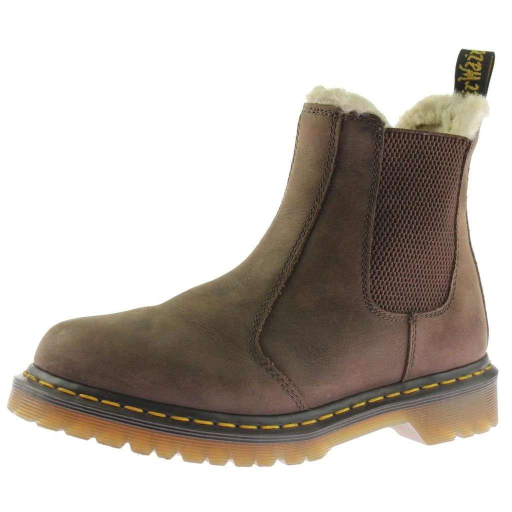 商品Dr. Martens|Dr. Martens Womens Leonore Leather Faux Fur Lined Chelsea Boots,价格¥811,第1张图片