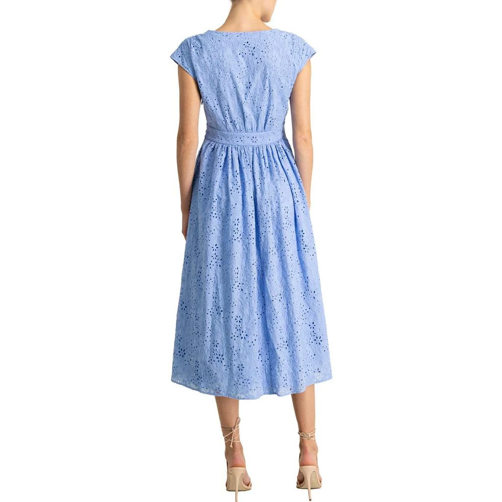 商品Monique Lhuillier|ML Monique Lhuillier Womens Eyelet Pleated Midi Dress,价格¥1213,第2张图片详细描述