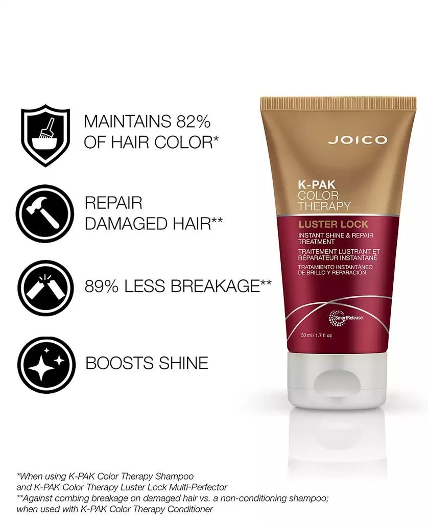 商品JOICO|K-PAK Color Therapy Luster Lock Instant Shine & Repair Treatment, 1.7 oz.,价格¥62,第3张图片详细描述