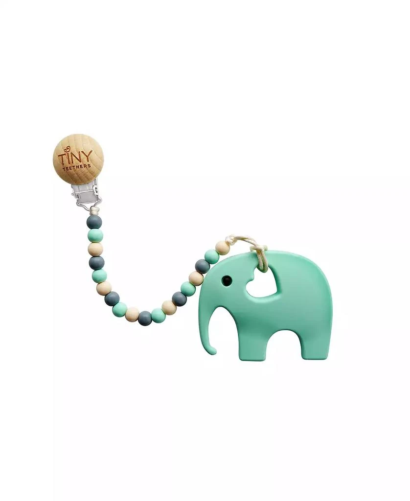 商品Tiny Teethers Designs|3 Stories Trading Tiny Teethers Infant Silicone And Beech Rattle And Teether Gift Set, Elephant,价格¥262,第2张图片详细描述