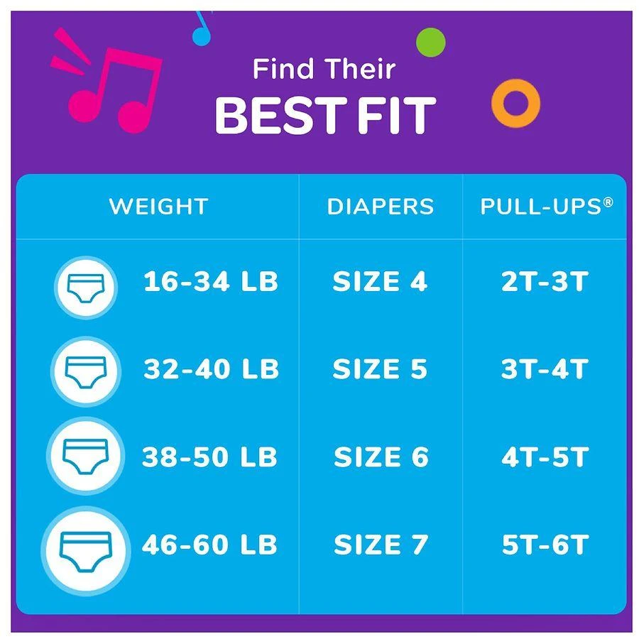 商品Huggies Pull-Ups|Boys' Potty Training Pants Size 3T-4T,价格¥79,第5张图片详细描述