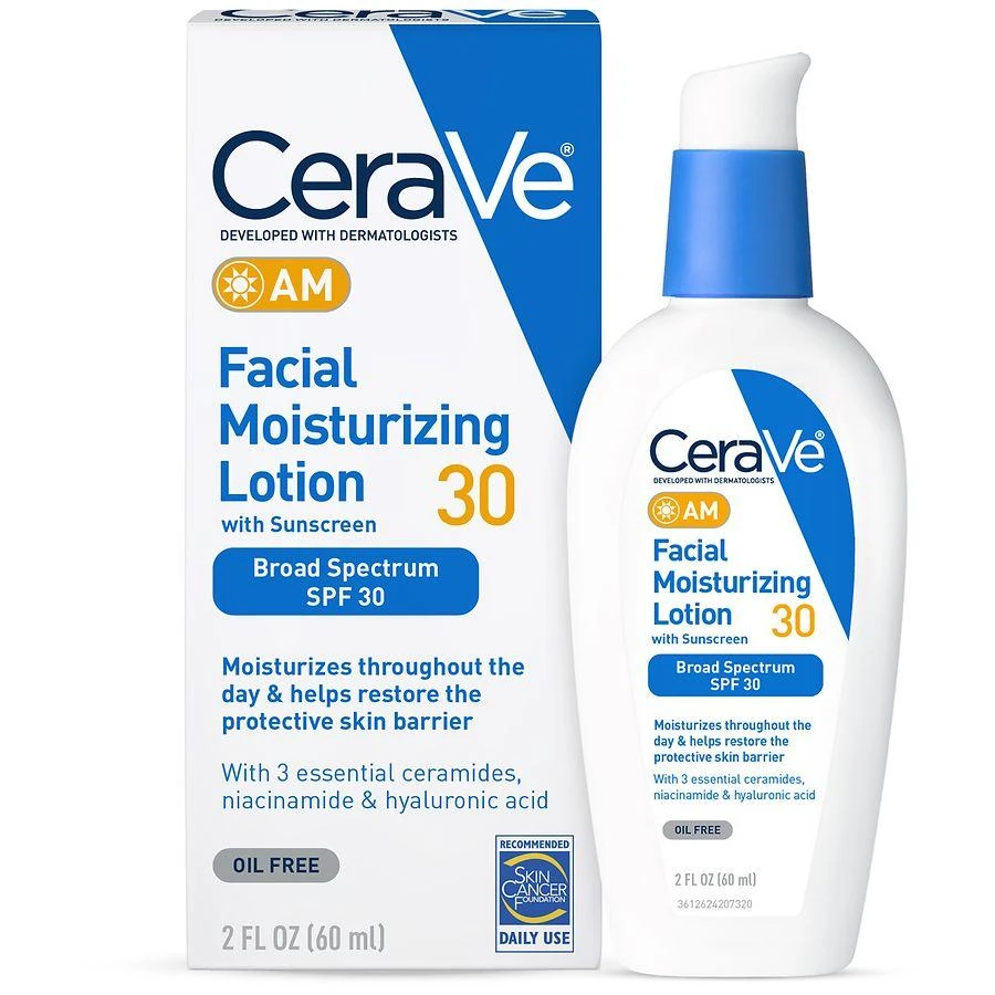 商品CeraVe|AM Face Moisturizer SPF 30 Oil-Free Cream with Sunscreen,价格¥119,第1张图片