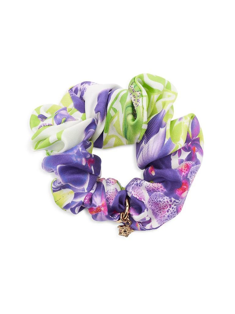 商品Versace|Orchid Silk Twill Charm Scrunchie,价格¥825,第1张图片