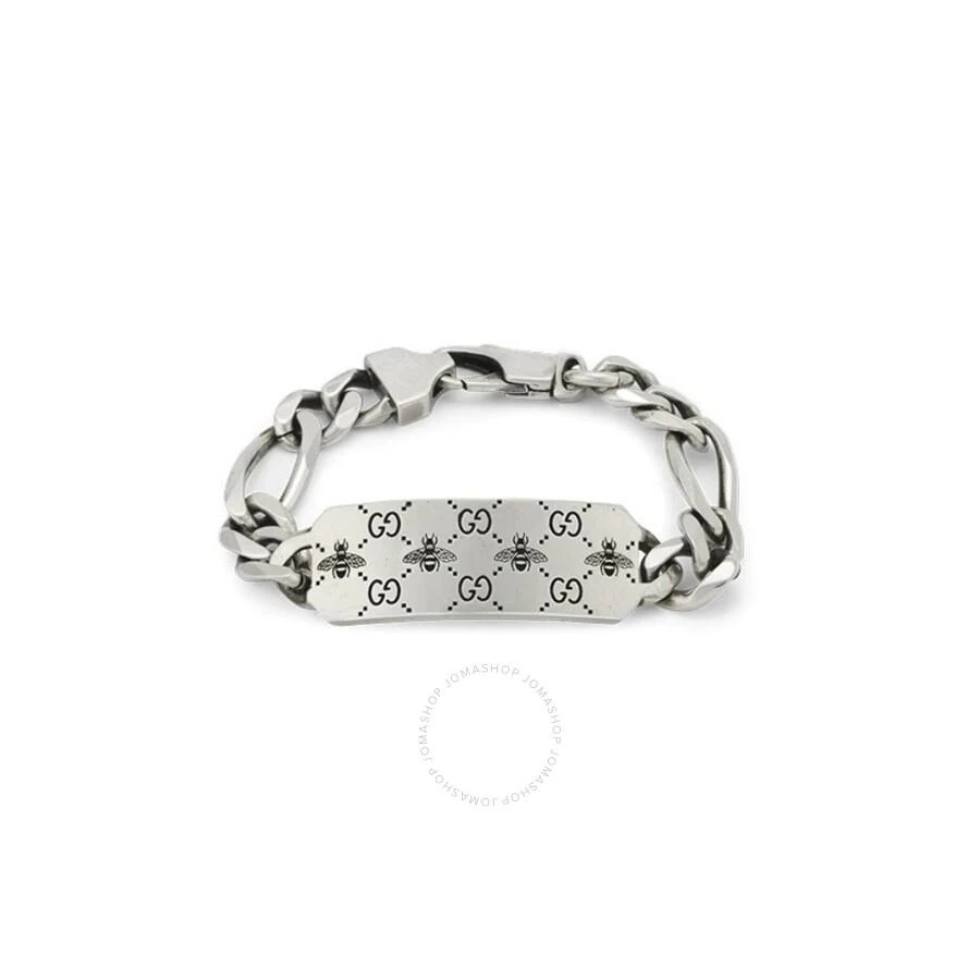 商品Gucci|Gucci Signature Silver Bracelet With Bee Motif,价格¥4355,第1张图片