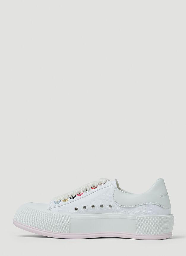 商品Alexander McQueen|Deck Plimsoll Sneakers in White,价格¥1998,第5张图片详细描述