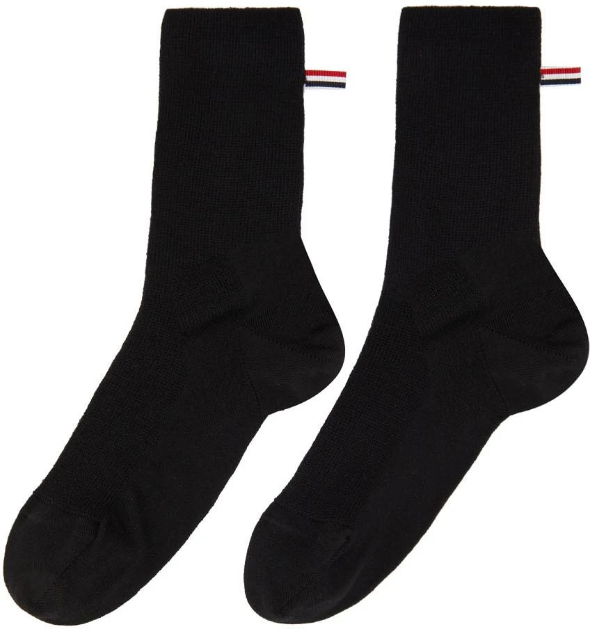 商品Thom Browne|Black Wool Socks,价格¥811,第2张图片详细描述
