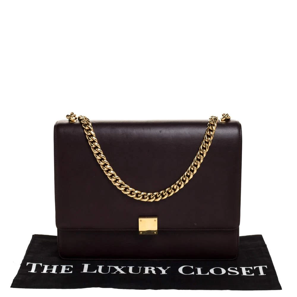 Celine Dark Burgundy Leather Large Case Chain Flap Shoulder Bag 商品