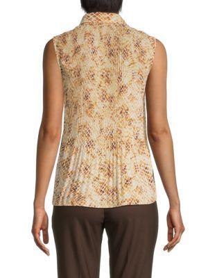 商品Tahari|Print Sleeveless Blouse,价格¥144,第4张图片详细描述