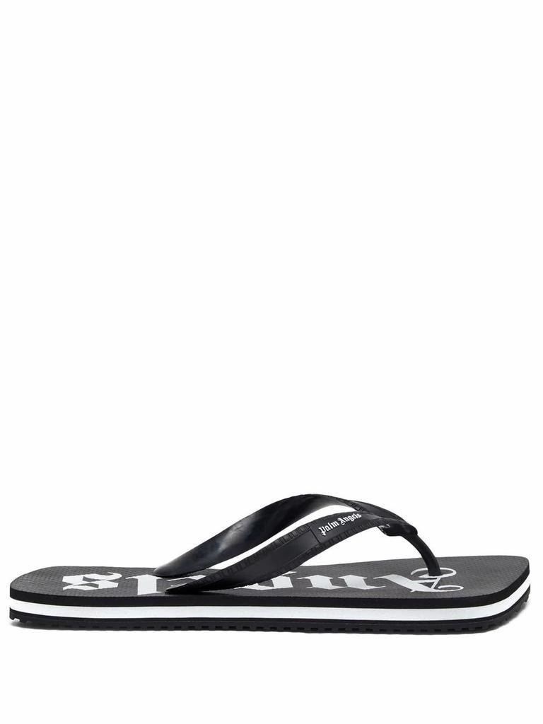 商品Palm Angels|Palm Angels Mens Black Rubber Sandals,价格¥1229,第1张图片