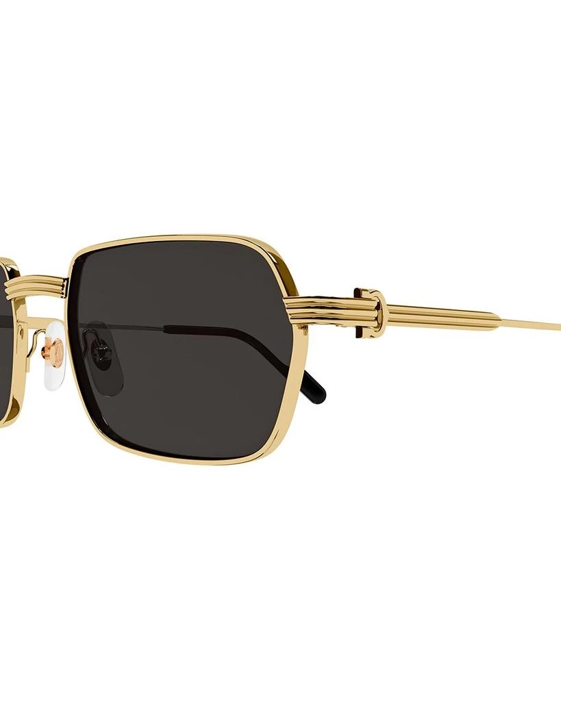 Premiere De Cartier 24 Carat Gold Plated Rectangular Sunglasses, 56mm 商品