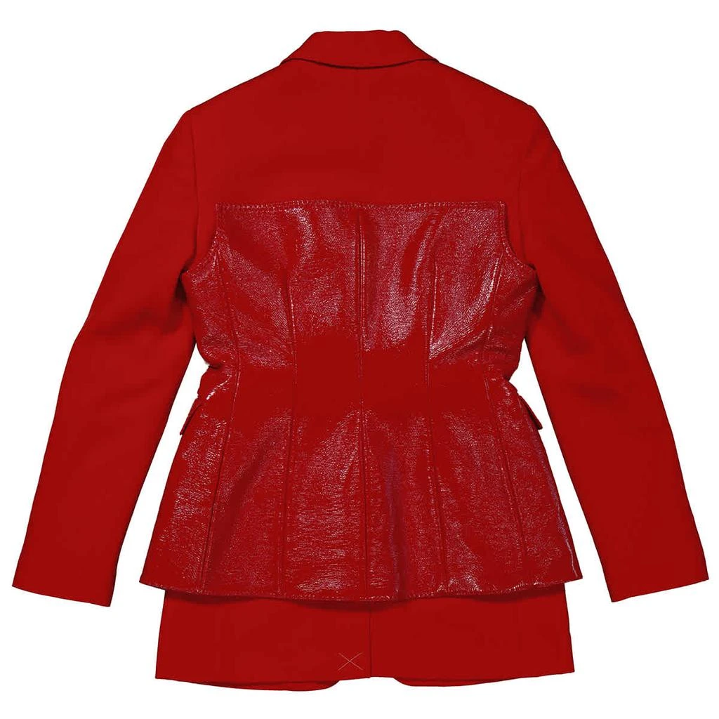 商品Burberry|Burberry Ladies Bright Red Leather Panel Tailored Blazer, Brand Size 12 (US Size 10),价格¥5731,第2张图片详细描述