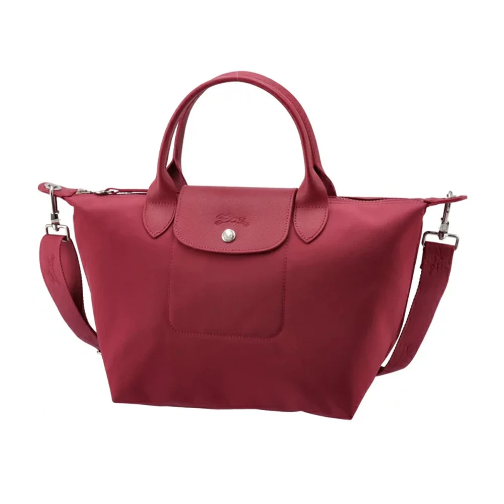 商品[国内直发] Longchamp|LONGCHAMP 女士紫红色尼龙中号手提斜挎包 1512598232,价格¥1314,第1张图片