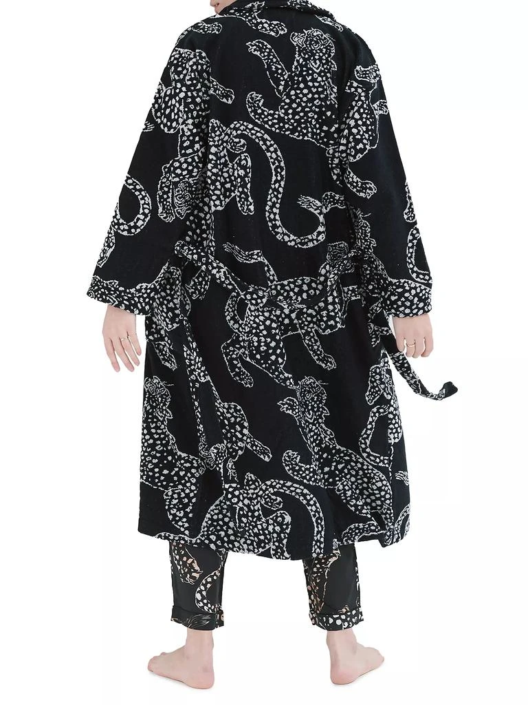 商品Desmond & Dempsey|Cotton Jag Print Towel Robe,价格¥1355,第4张图片详细描述