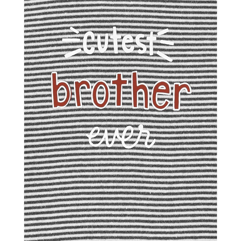 Baby Boys Brother Collectible Long Sleeve Bodysuit商品第2张图片规格展示