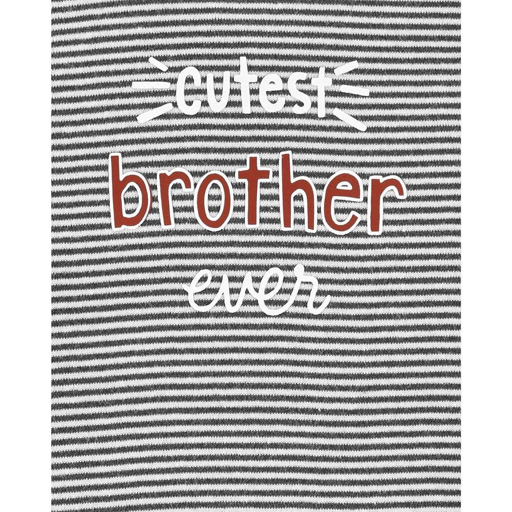 商品Carter's|Baby Boys Brother Collectible Long Sleeve Bodysuit,价格¥42,第4张图片详细描述