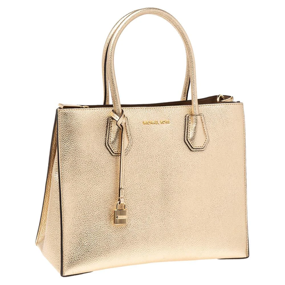 商品[二手商品] Michael Kors|Michael Kors Metallic Gold Leather Medium Mercer Tote,价格¥1045,第3张图片详细描述