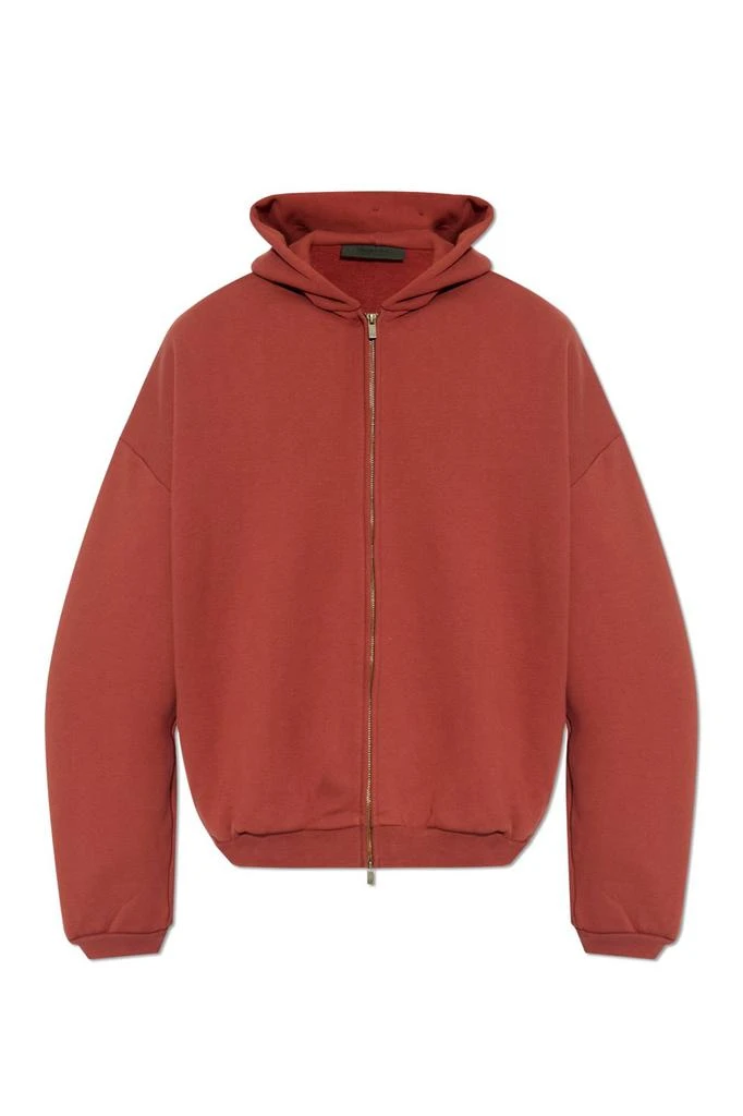 商品Essentials|Fear Of God Essentials Logo Printed Zip-Up Hoodie,价格¥1456,第1张图片
