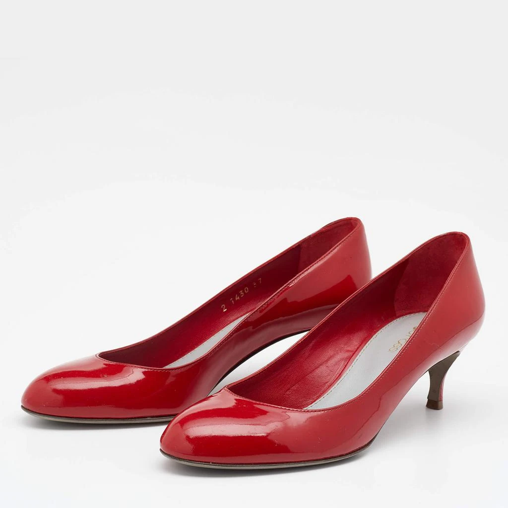 商品[二手商品] Sergio Rossi|Sergio Rossi Red Patent Leather Pumps Size 37,价格¥821,第2张图片详细描述