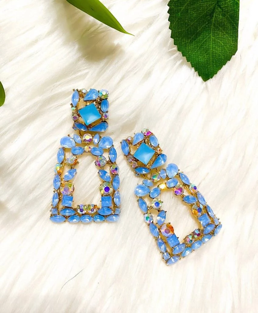 商品with love|Women's The Jade Earrings In Azure,价格¥231,第1张图片