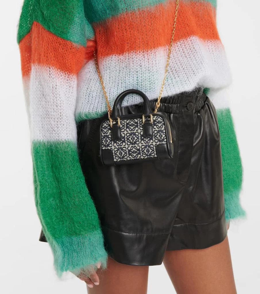 商品Loewe|Amazona Nano jacquard and leather tote,价格¥8504,第2张图片详细描述