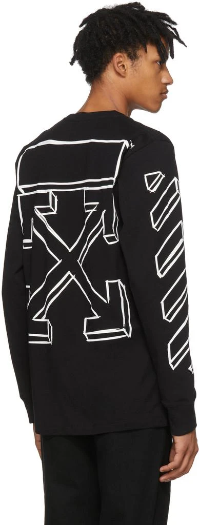商品Off-White|Black & White Long Sleeve Diagonal Marker Arrows T-Shirt,价格¥1372,第3张图片详细描述