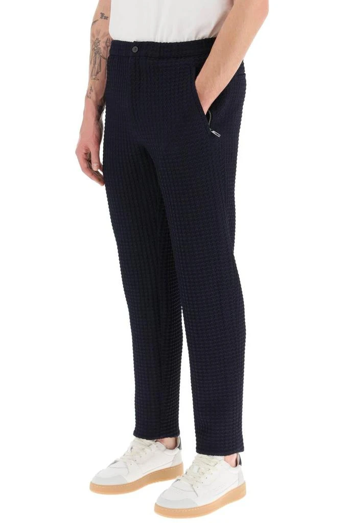 商品Emporio Armani|3D-EFFECT HOUNDSTOOTH STRETCH WOOL PANTS,价格¥1512,第5张图片详细描述