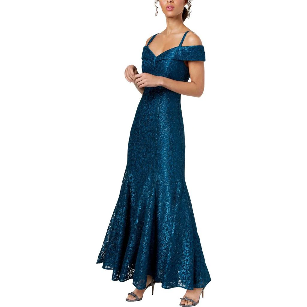 商品R&M Richards|R&M Richards Womens Petites Off-The-Shoulder Lace Evening Dress,价格¥533,第2张图片详细描述