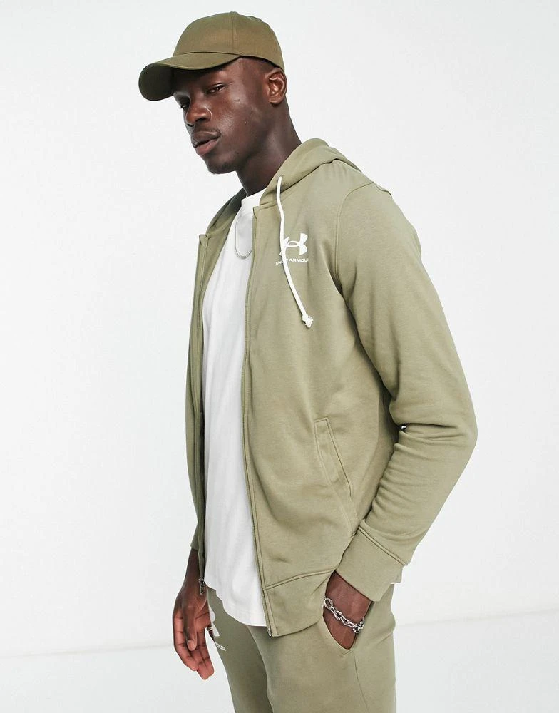 商品Under Armour|Under Armour Rival terry hoodie in khaki,价格¥308,第1张图片