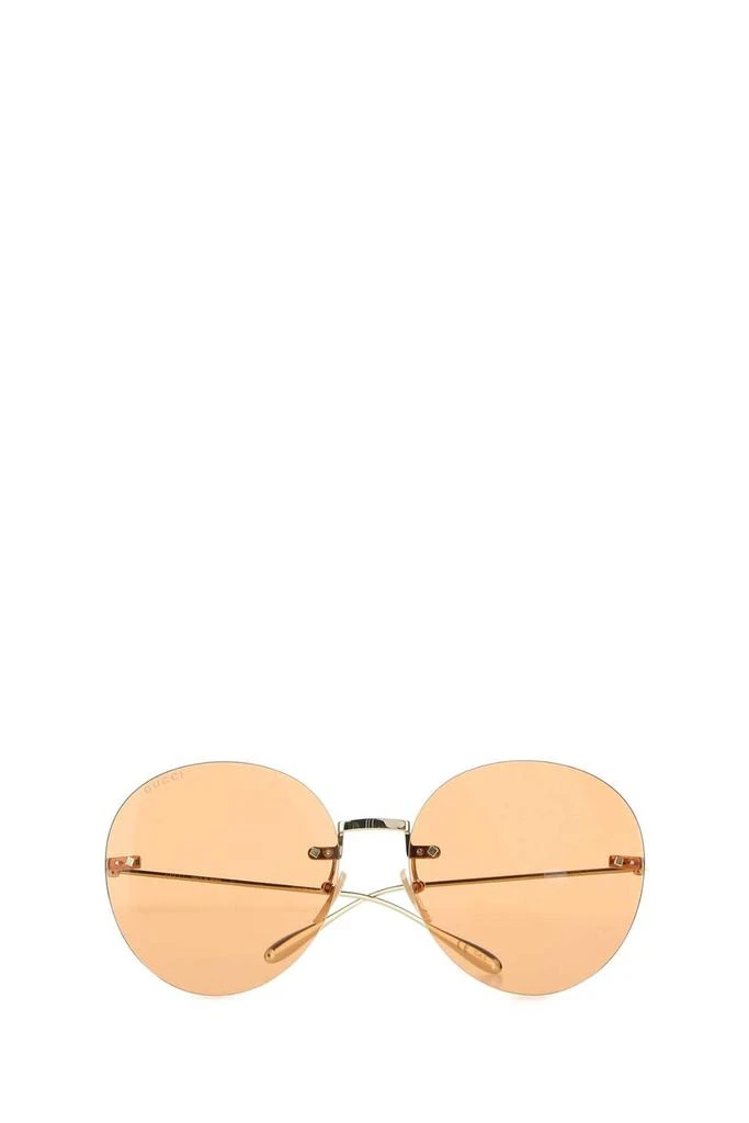 商品Gucci|Gucci Eyewear Round Frame Logo Pendant Sunglasses,价格¥2898,第1张图片