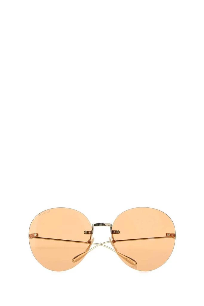 商品Gucci|Gucci Eyewear Round Frame Logo Pendant Sunglasses,价格¥2952,第1张图片