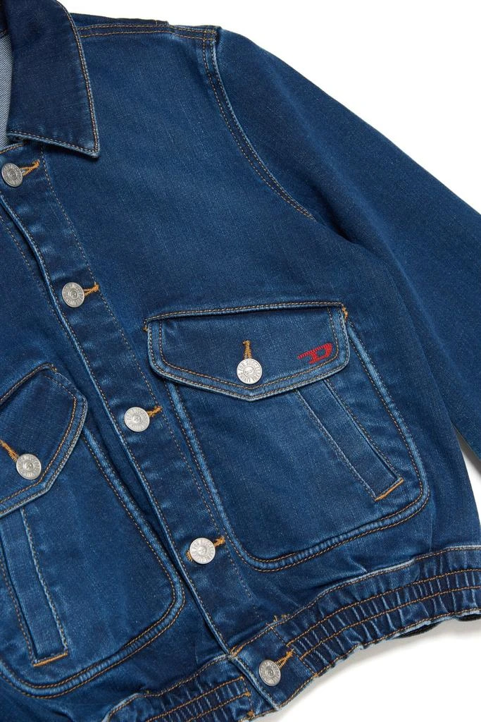 商品Diesel|Diesel Kids Logo Detailed Long-Sleeved Denim Jacket,价格¥913,第3张图片详细描述