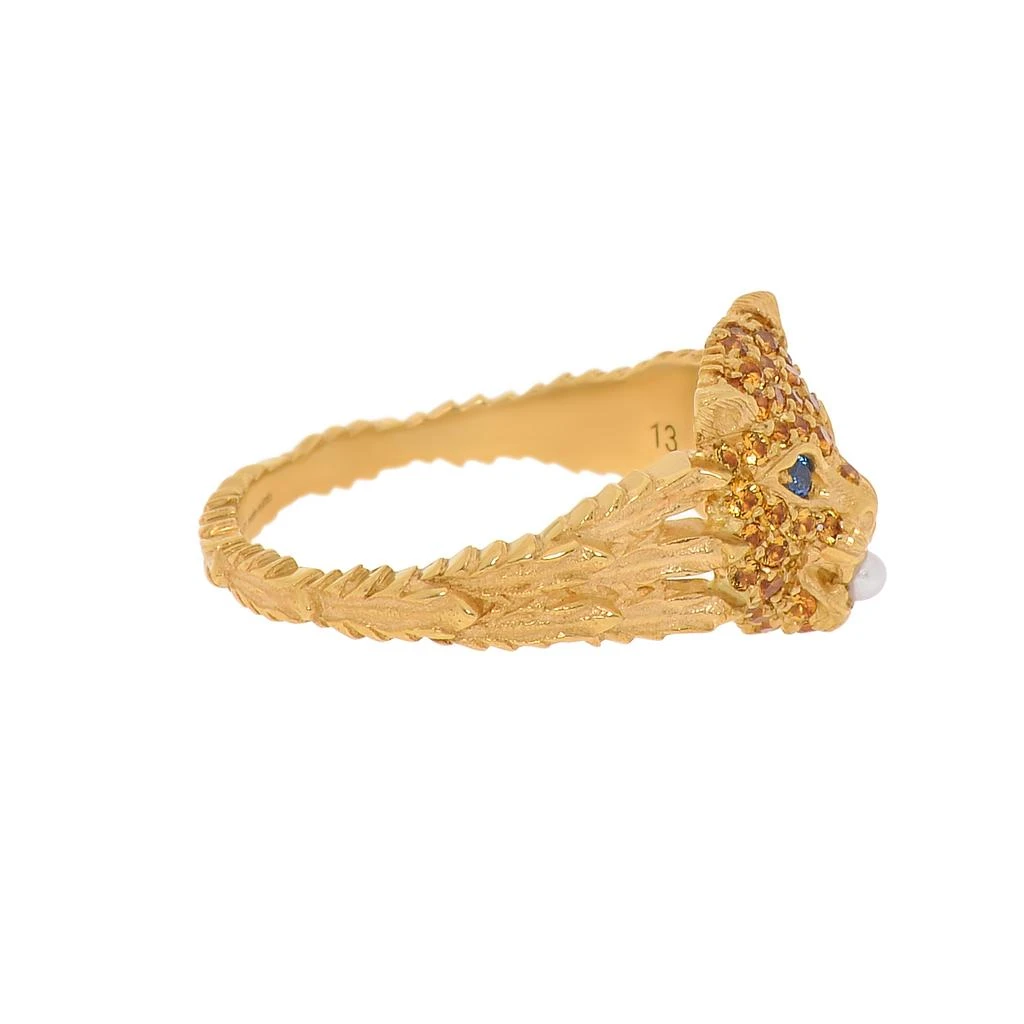 商品Gucci|Gucci Le Marche Des Merveilles 18K Yellow Gold, Mother of Pearl and Yellow Citrine Statement Ring Sz. 6.25 YBC459209004013,价格¥15135,第3张图片详细描述