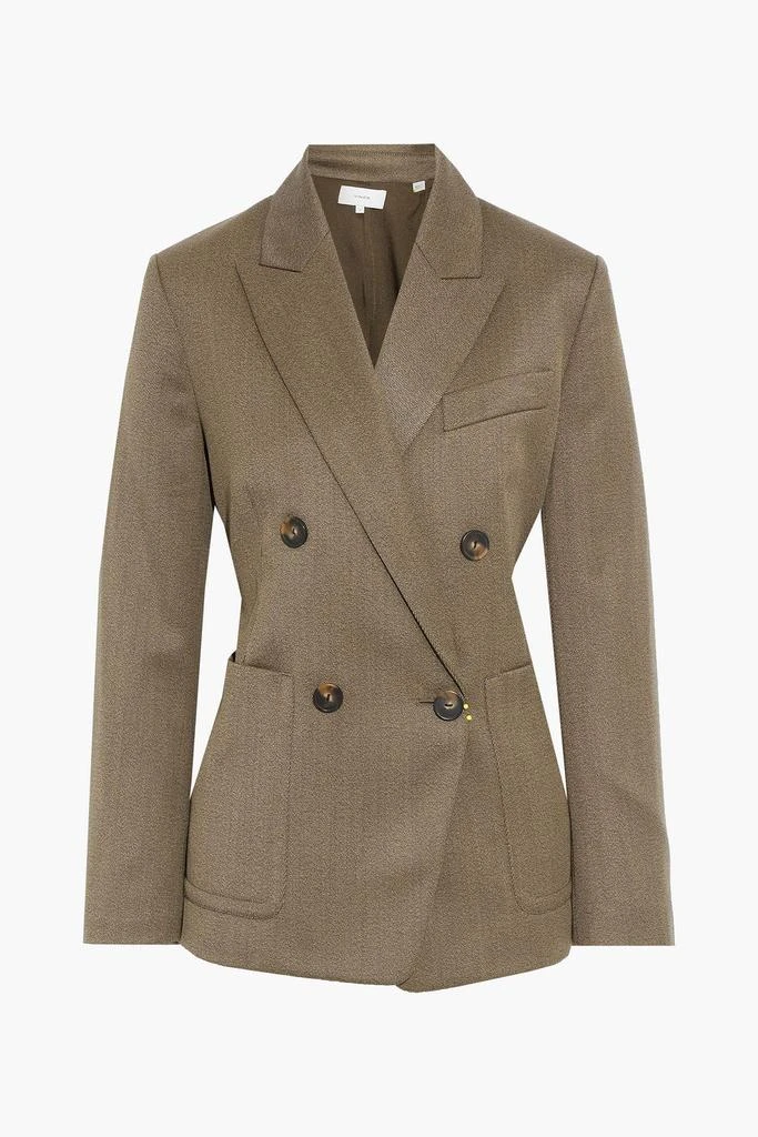 商品Vince|Double-breasted wool-blend twill blazer,价格¥809,第3张图片详细描述