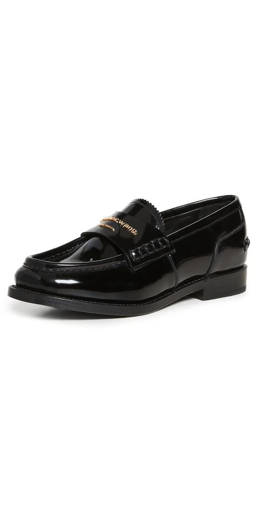商品Alexander Wang|Alexander Wang Carter 徽标字母乐福鞋,价格¥3663,第1张图片