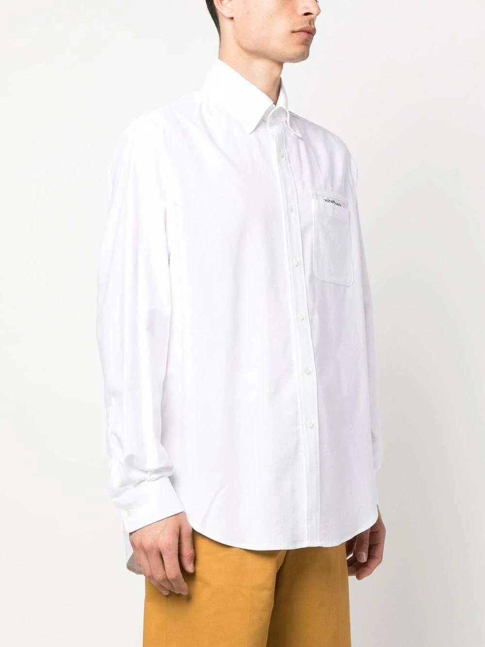 商品Palm Angels|Palm Angels 男士衬衫 PMGE012E23FAB0010110 白色,价格¥2956,第3张图片详细描述