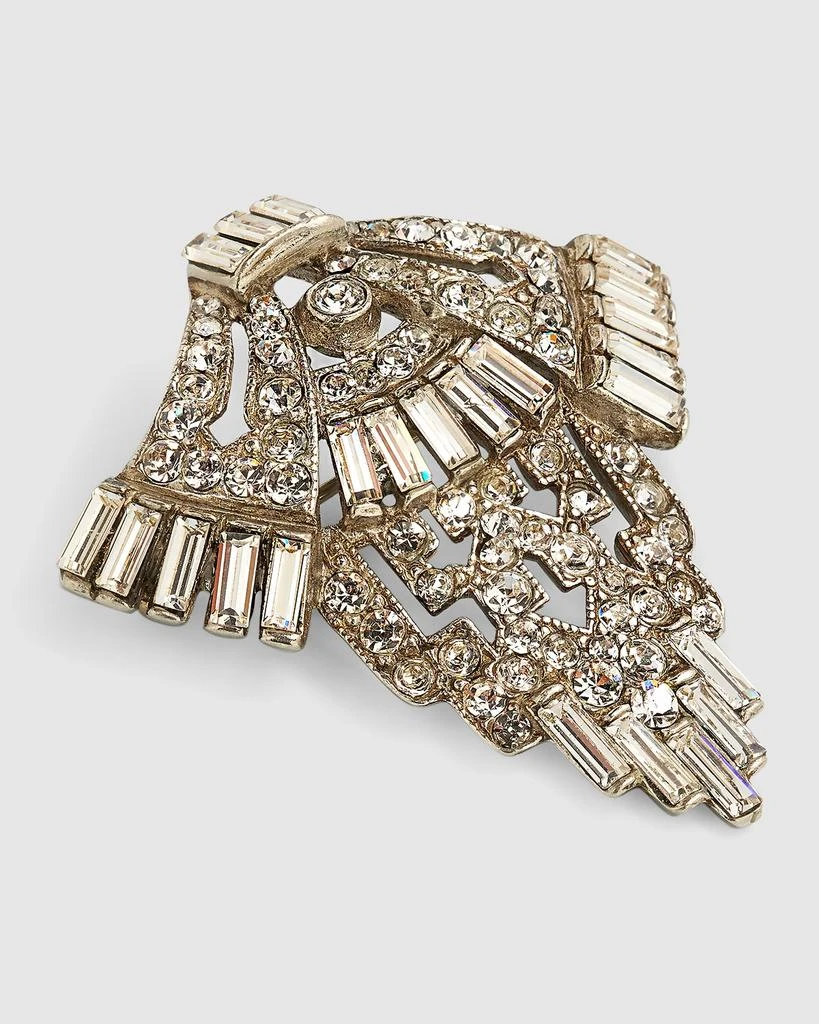 商品BEN-AMUN|Silver Crystal Deco Brooch,价格¥1506,第3张图片详细描述