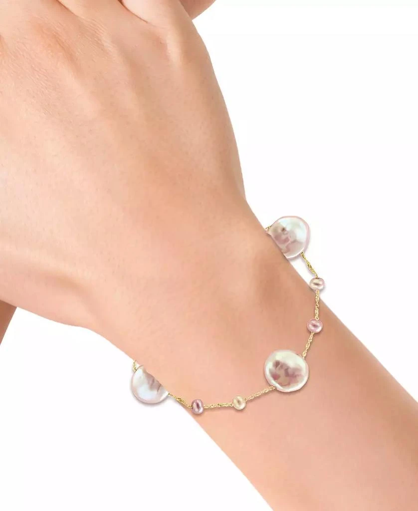 商品Effy|EFFY® Cultured Freshwater Baroque Pearl (3-12mm) Bracelet in 14k Gold,价格¥1089,第2张图片详细描述