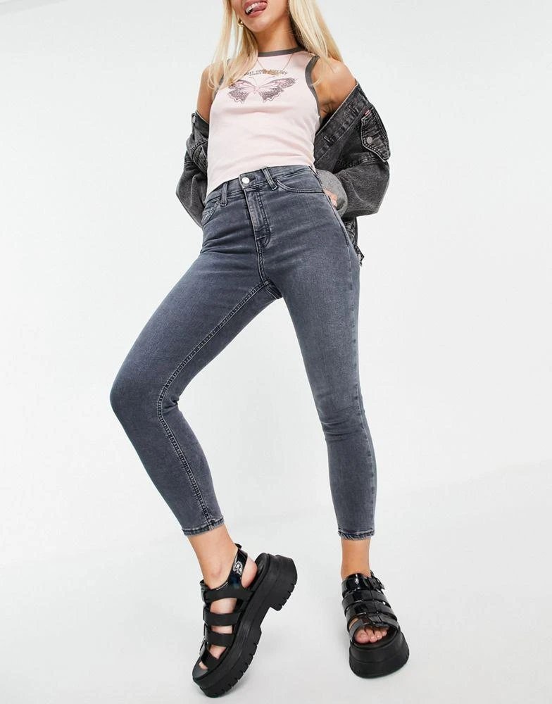 商品Topshop|Topshop Petite Jamie jeans in smoke,价格¥191,第2张图片详细描述