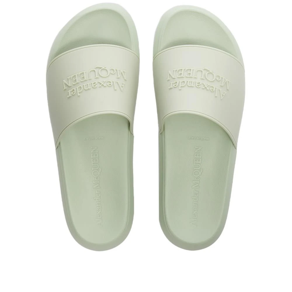 商品Alexander McQueen|Alexander McQueen Logo Wedge Sole Pool Slide,价格¥835,第5张图片详细描述